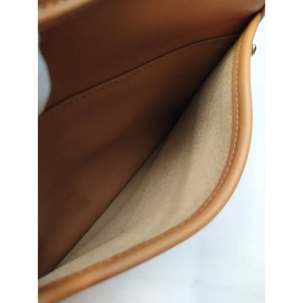 Coach Tan Camel Leather Turnlock Flap Closure Crossbody Bag - Vintage